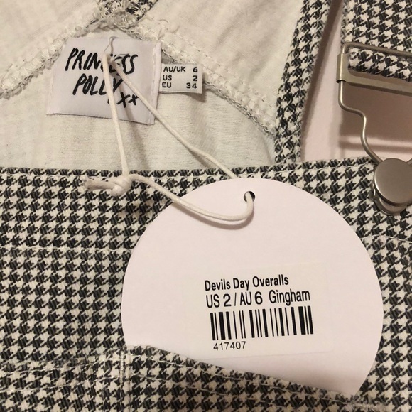 NWT Princess Polly Houndstooth Overalls - Picture 3 of 3